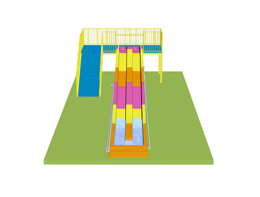 Slide Air Pelangi Anak-anak Untuk Aqua Park Bahan Serat Kaca