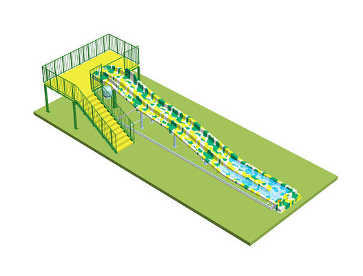 Slide Air Pelangi Anak-anak Untuk Aqua Park Bahan Serat Kaca