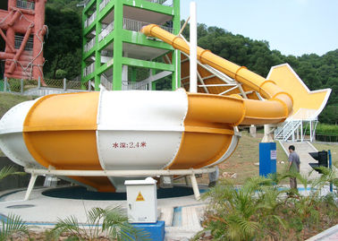 Luar ruangan Air Peralatan Putar, Fiberglass Ruang Bowl Slide untuk Theme Park