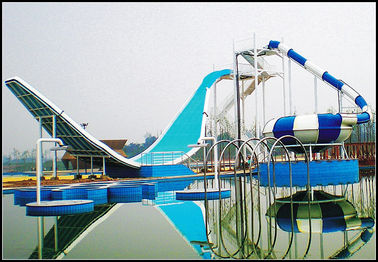 Slide Water Park Peralatan Wave, 11m Tinggi Fiberglass air Slide untuk Outdoor Aqua Park