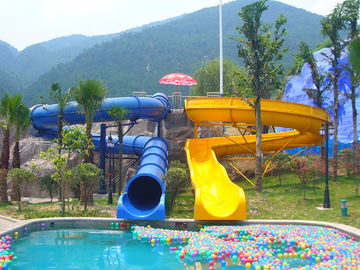Slide Air Anak luar ruangan Untuk Amusement Park / Fiberglass Playground Slide untuk Aqua Park