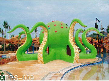 Colorful Octopus Air Peralatan Playground 6100 * 6100 * 5000 Untuk Rekreasi Keluarga