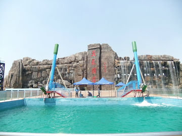 Custom 12.5 m bola meriam air kolam baja slide untuk peralatan Air Park