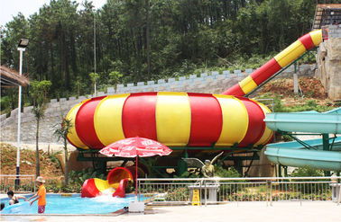 Aqua Park Fiberglass Water Slide, 19m Tinggi Waterpark Super Bowl Untuk Water Park