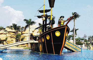Disesuaikan Fiberglass Pirate kapal / Corsair Aqua bermain Air Park peralatan