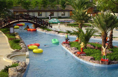 Fiberglass Aqua Park Peralatan Untuk Hotel Lazy River, Keluarga Pada Summer Vacation di Aqua Park