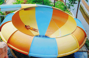 Luar ruangan Air Peralatan Putar, Fiberglass Ruang Bowl Slide untuk Theme Park