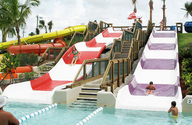 Fiberglass Kids&#39; Water Slides, Outdoor Pool Water Slide Untuk Anak Dengan Tinggi Keamanan