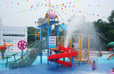Luar ruangan Komersial Aman Fiberglass Kids&#39; Air Playground Air Rumah Aqua Park